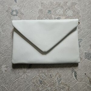 Elegant White Envelope Clutch